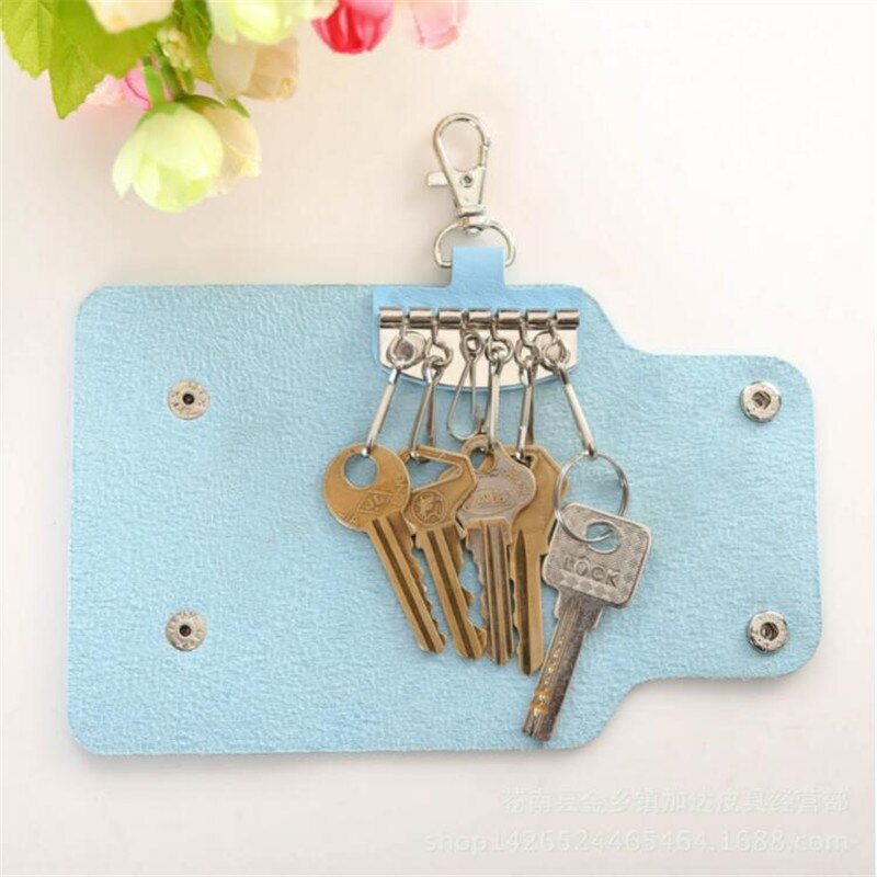 Portable Leather Car Keychain Housekeeper