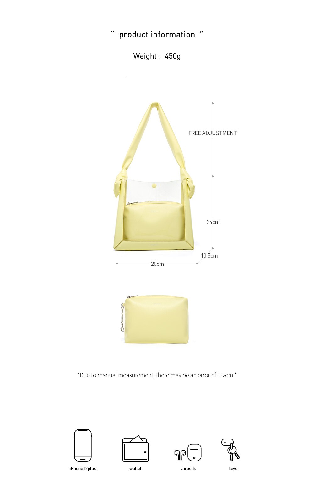 Large Capacity Transparent Tote Bag