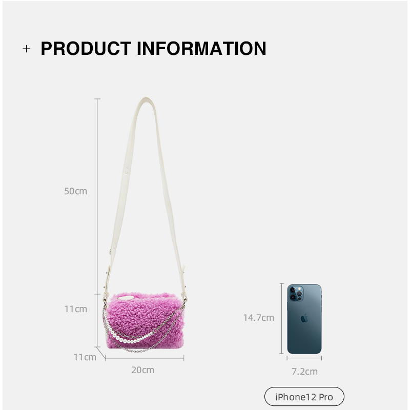 Trendy Fur Egg Roll Crossbody Bag