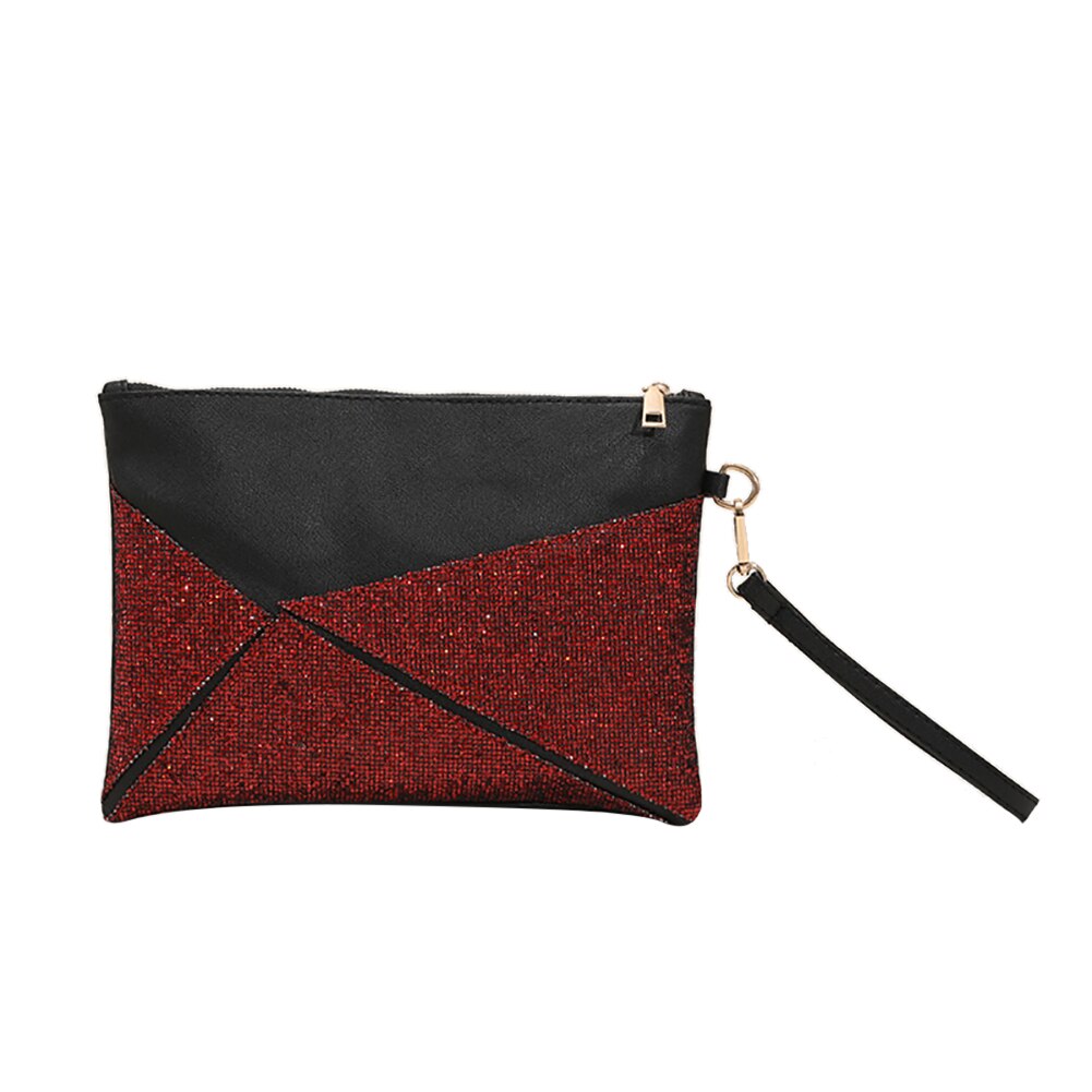 PU Leather Diamond Envelope Bag