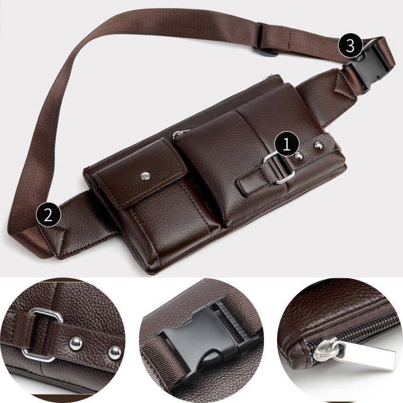 Men's belt bag classic solid color