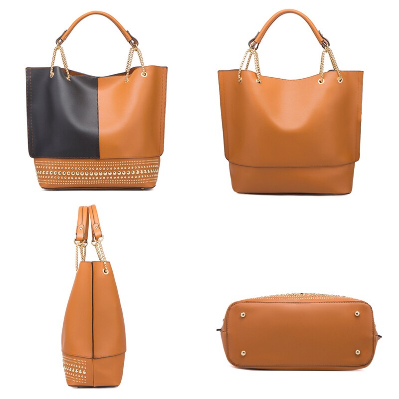 Fashion Patchwork Top-Handle Bag