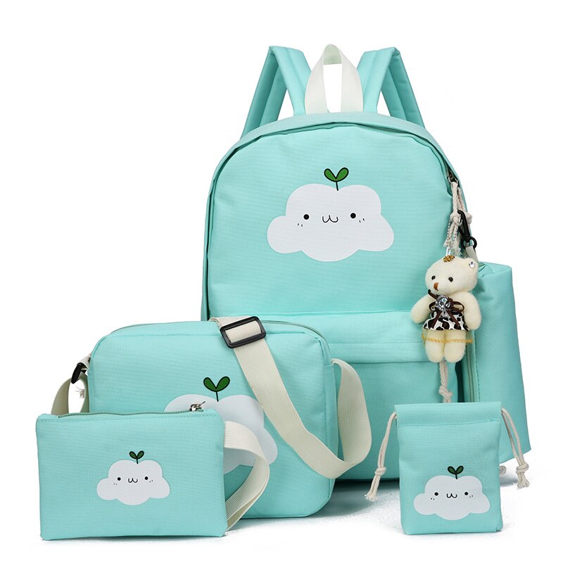 Nylon Backpack Cute Cloud Printing