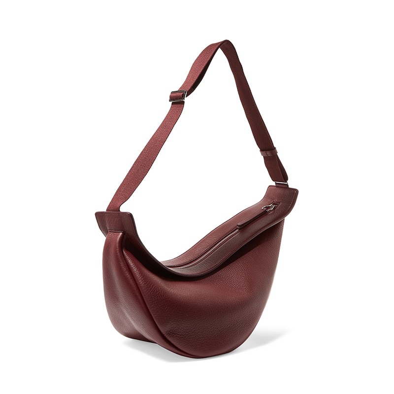 Wide Single Half Moon PU Leather Chest Bag