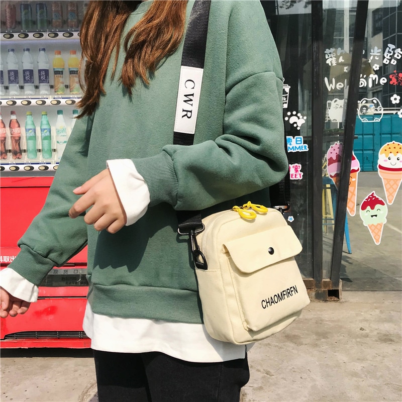 Fashion Canvas Solid Color Bag