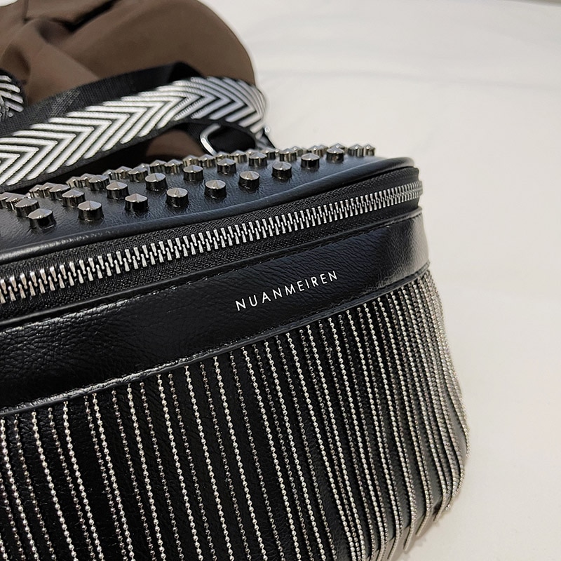 Tassel Leather Large Capacity Crossbody Chest Bag