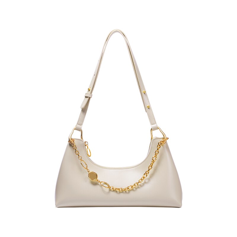 Trendy All-match Chain Underarm Baguette Bag