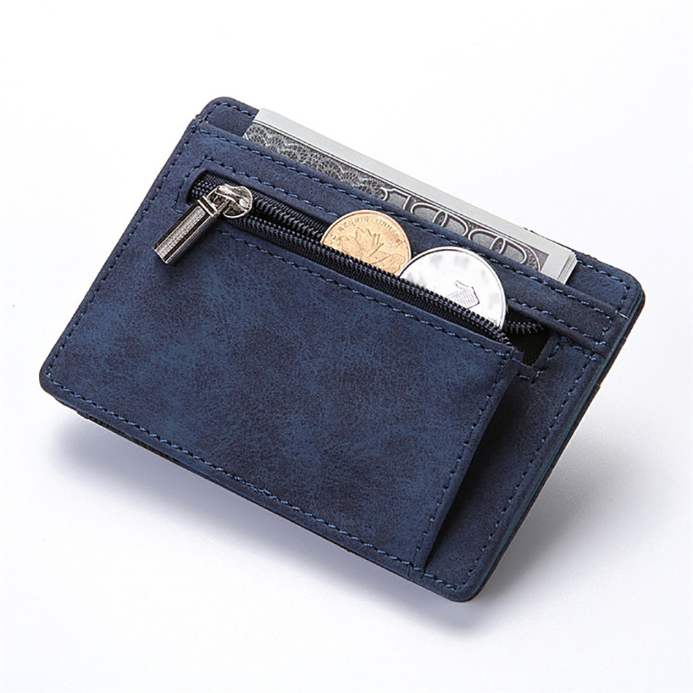 Men Male PU Leather Mini Small Magic Wallet