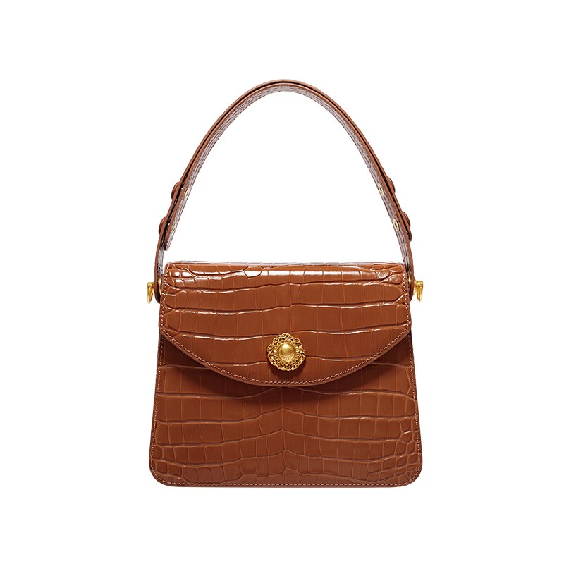 Leather Portable Underarm Handbag