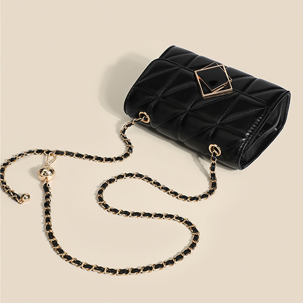 Leather Shoulder Baguette Bag