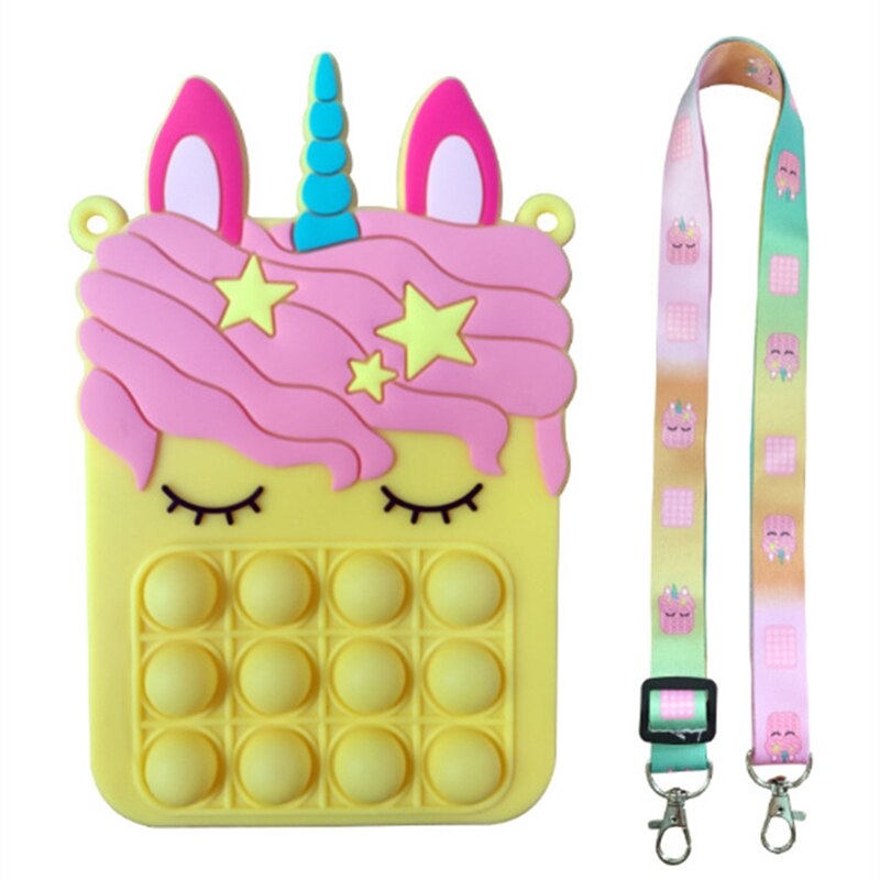 Pop Figet Toys Girl Unicorn Bag