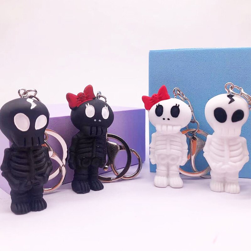 Cartoon Horror Skull Body Skeleton Keychain