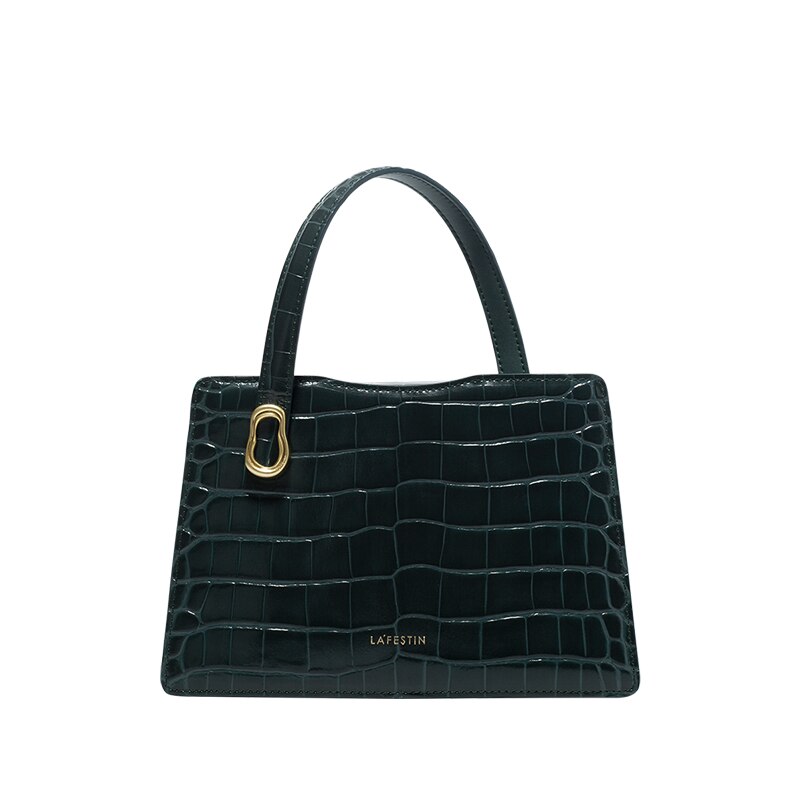 Crocodile Pattern Crossbody Square Bag