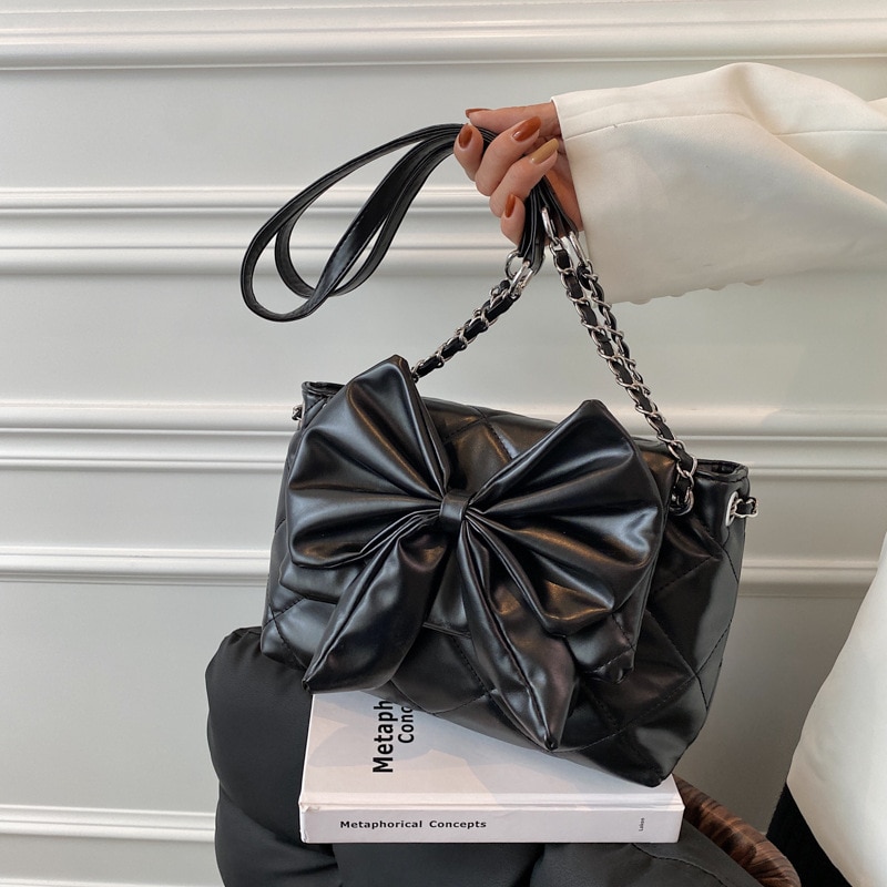 Rhombus Bow-Knot Crossbody Bag