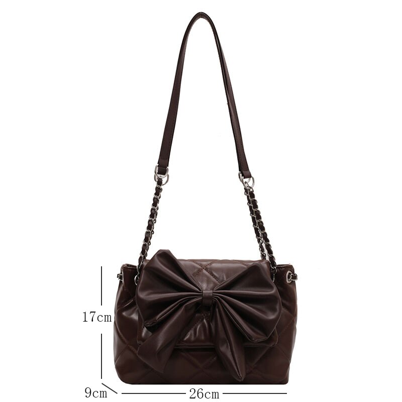 Rhombus Bow-Knot Crossbody Bag