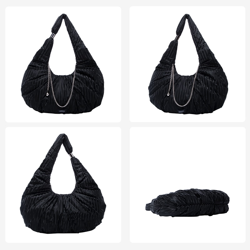 Large-capacity Niche Design Pleated Tote Bag