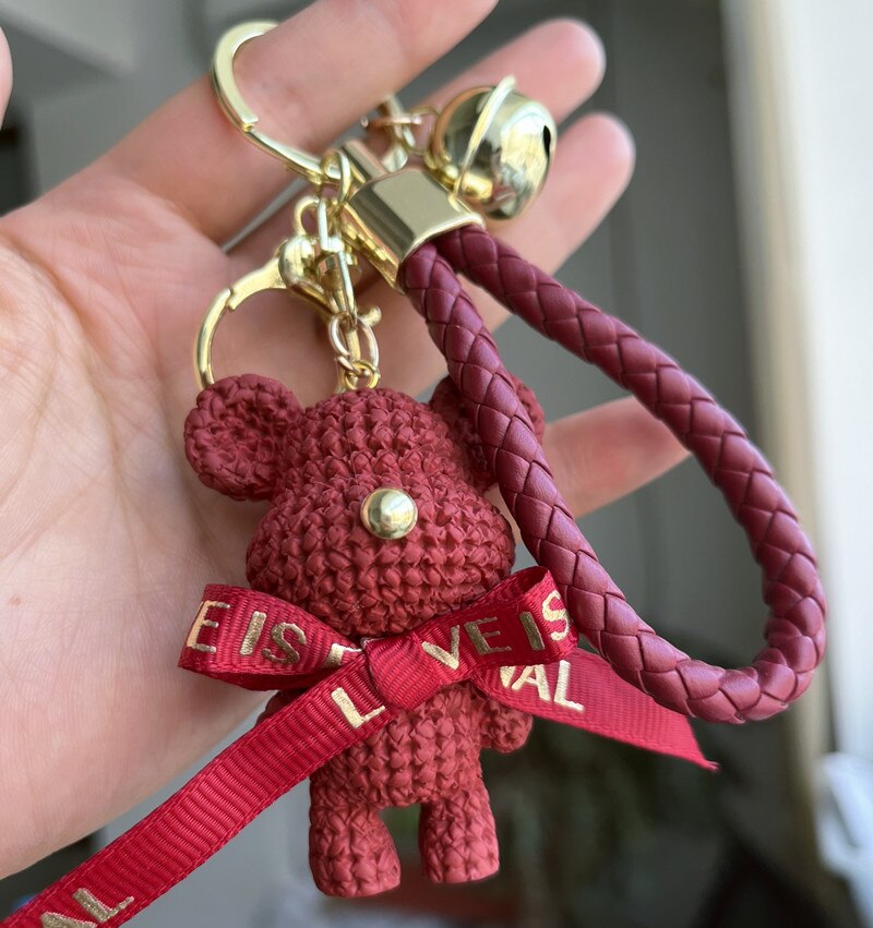 Handmade DIY Craft Weave Bag Charm Holder