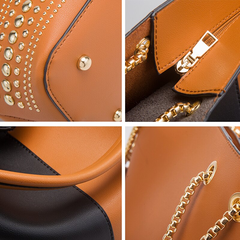 Fashion Patchwork Top-Handle Bag