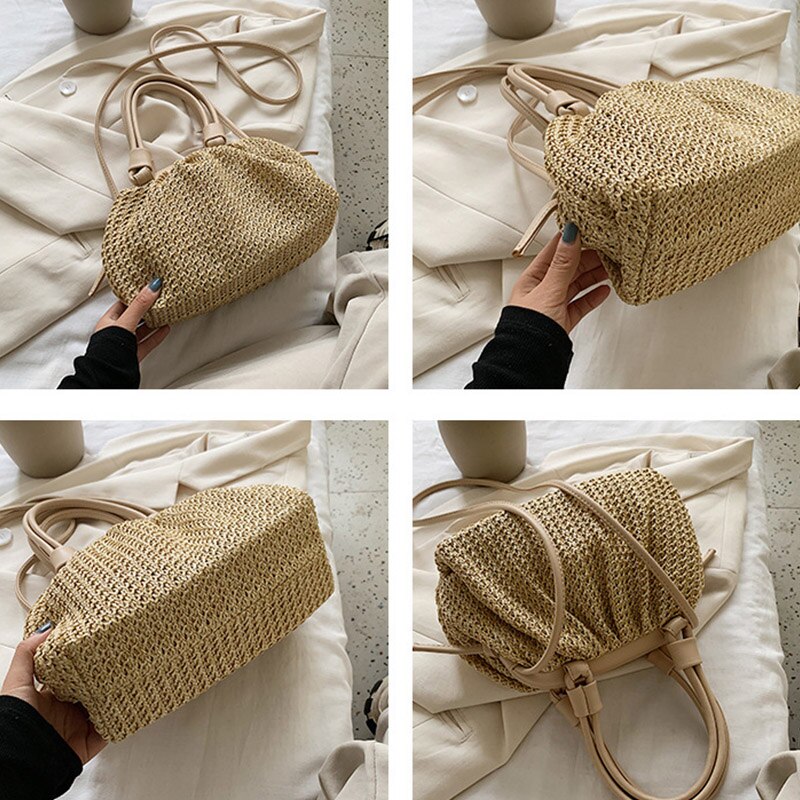 Straw Woven Design Women Handbag
