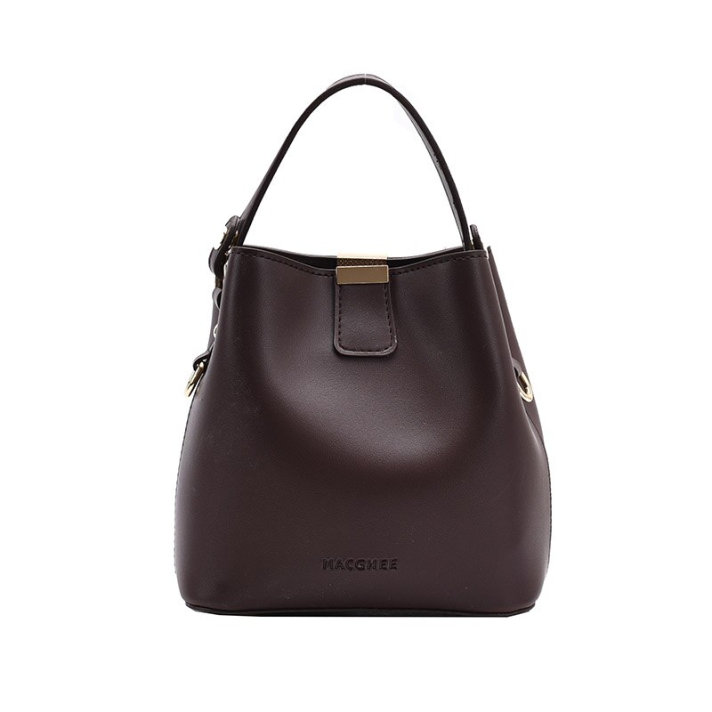 Solid Color PU Leather Bucket