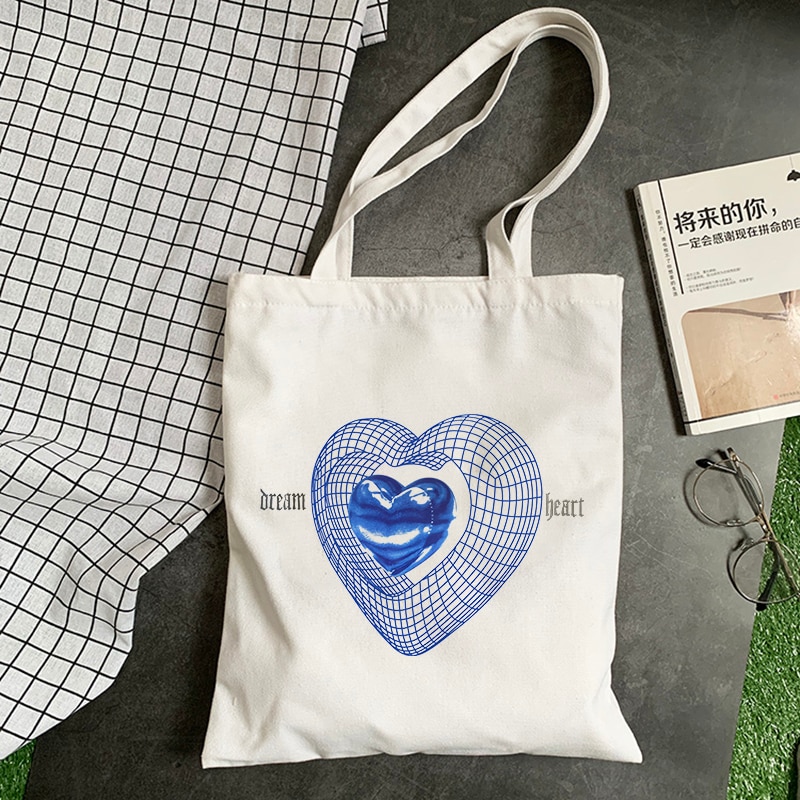 Letter Heart Harajuku Shopping Bag