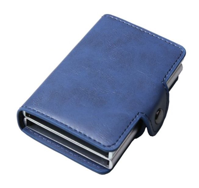 Double Aluminum Leather Credit Card