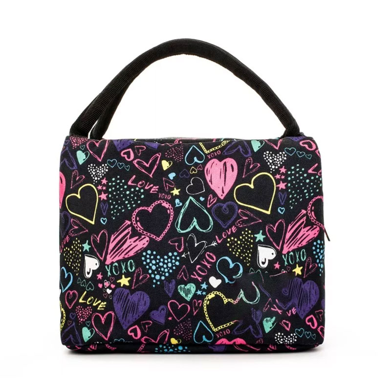 Floral Print Portable Insulation Lunch Bag