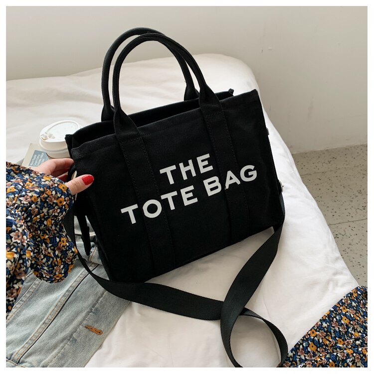 Canvas Shopper Tote Top Handle Purse