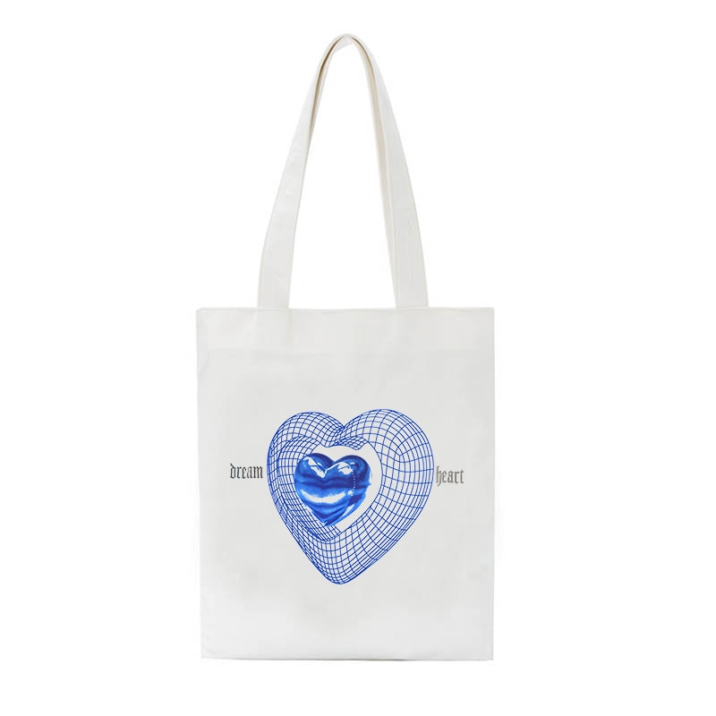 Letter Heart Harajuku Shopping Bag