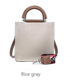 Split Leather Small Square Bag