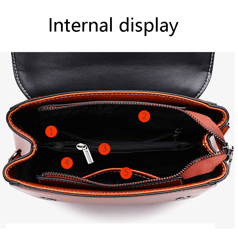 Cowhide Retro Handbag