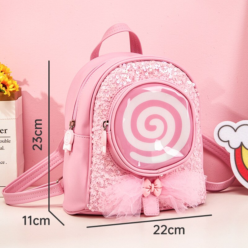 Children Mini Backpack Purse Cute Lollipop School Bag