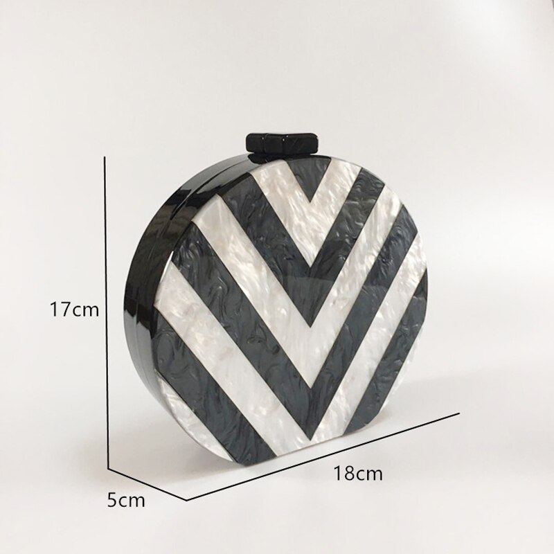 V Design Acrylic Evening Bag