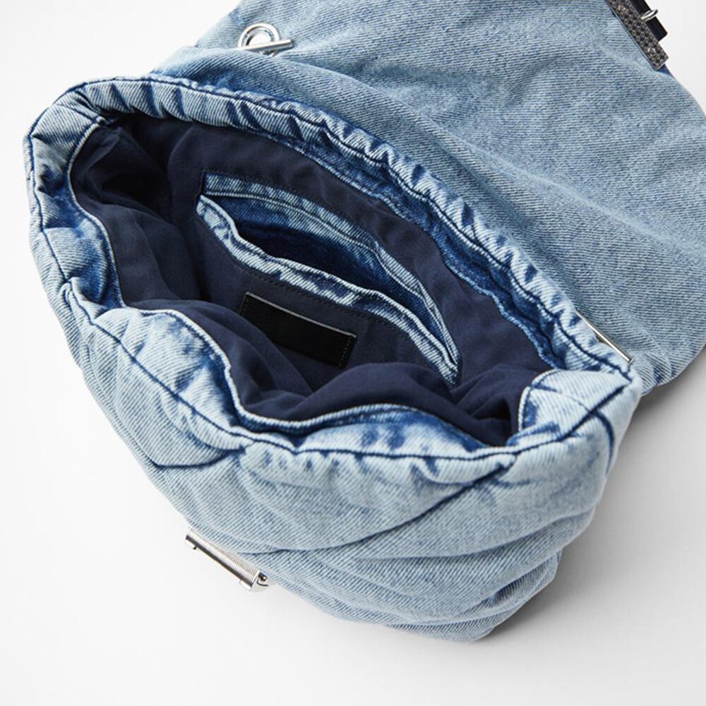 Denim Quilted Female Luxury Handbag