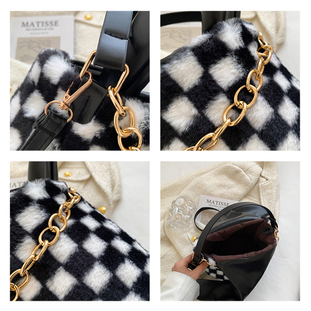 Plush Fur Chain Handbag