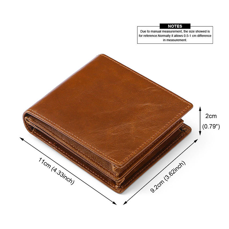 Retro Handmade Leather Wallet with Coin
