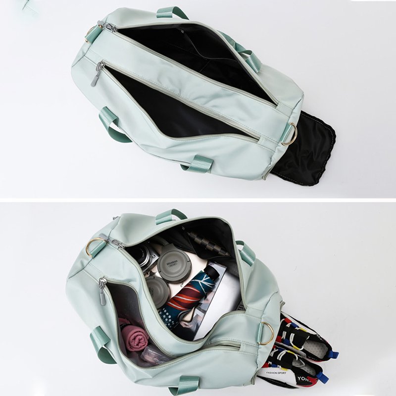 Nylon Waterproof Solid Color Travel Handbag