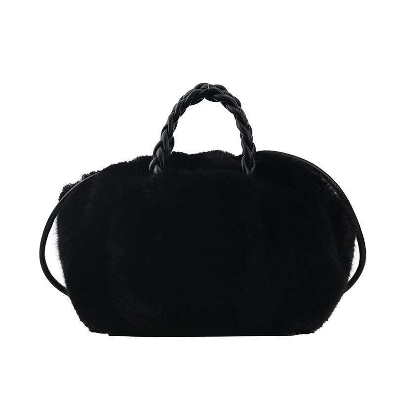 Female Faux Rabbit Fur Handbag