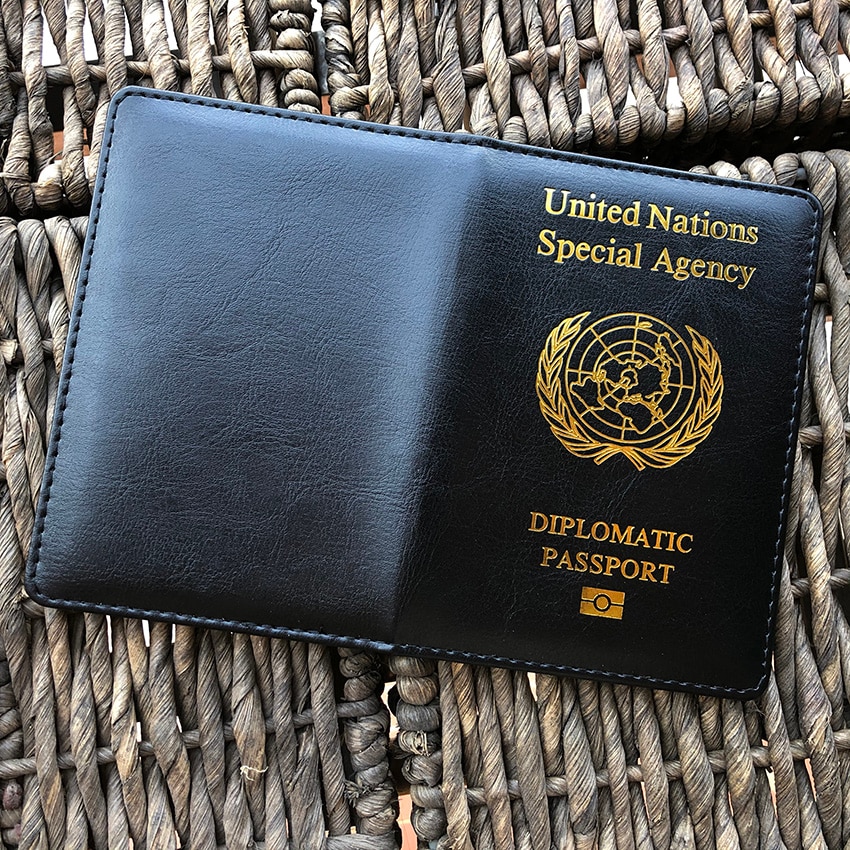 United Nations Diplomatic Passport Cover Black