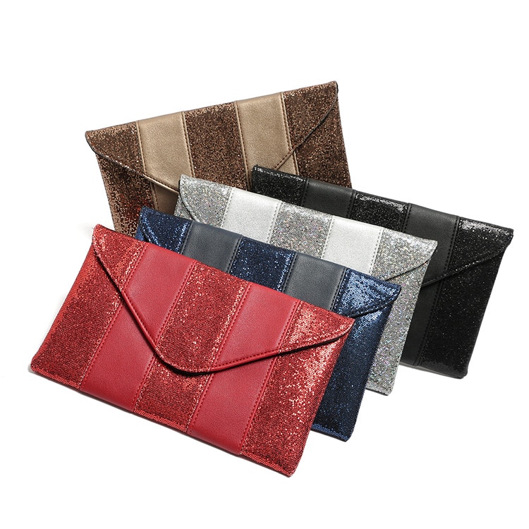 Clutch Bag Sequined Envelope Handbag