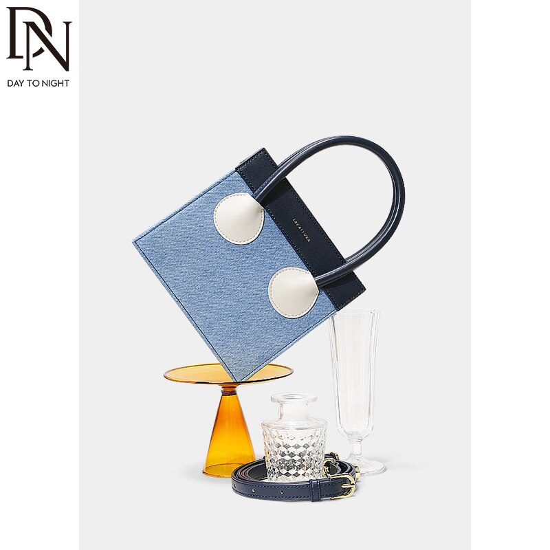 Panelled Genuine Leather Shoulder Crossbody Bag