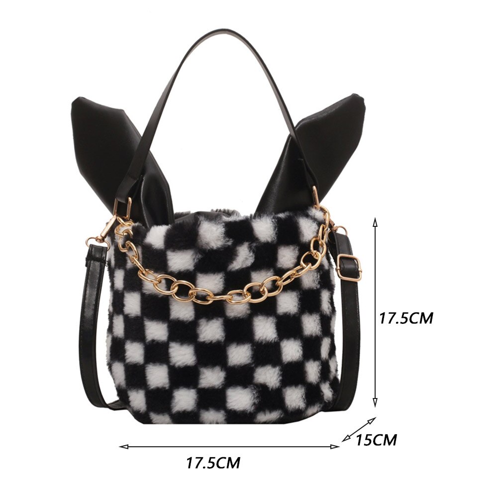 Plush Fur Chain Handbag
