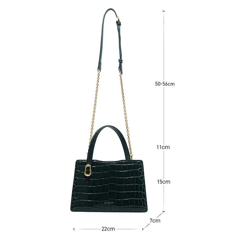 Crocodile Pattern Crossbody Square Bag
