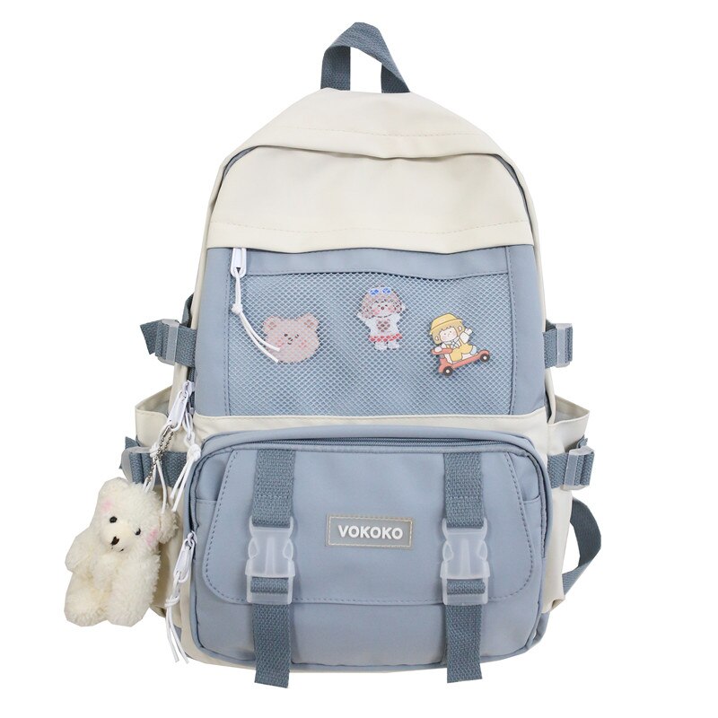 Nylon Kawai Rucksack Cute Student School Bag