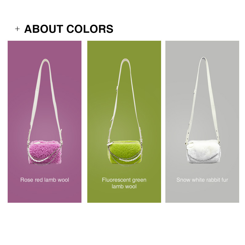 Trendy Fur Egg Roll Crossbody Bag
