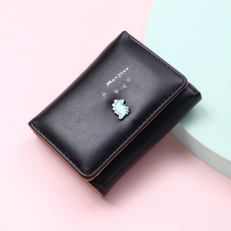 Short Cartoon Dinosaur Printed Wallet