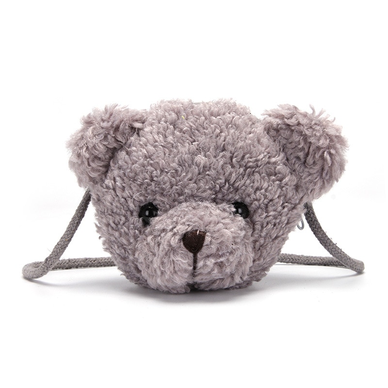 Cute Kid Girls Bear Plush Shoulder Bag
