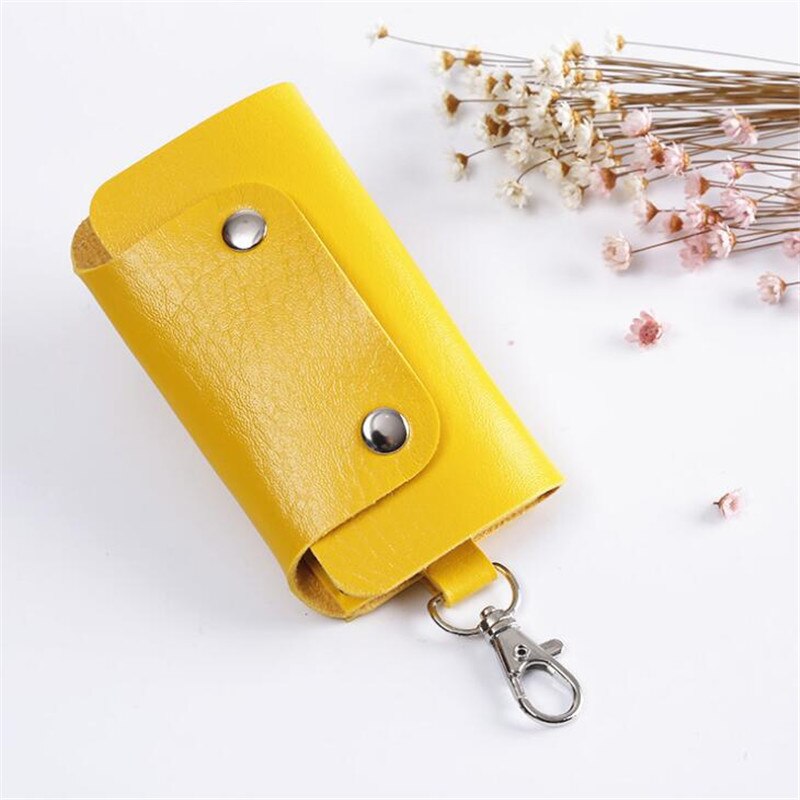 Portable Leather Car Keychain Housekeeper