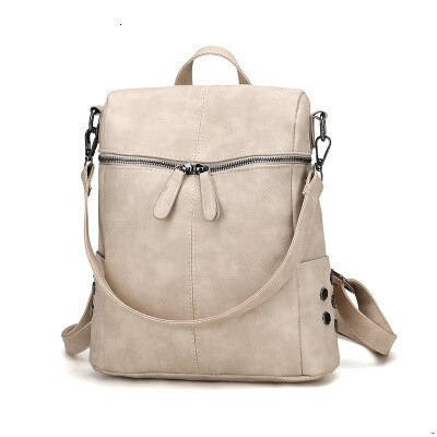 PU Leather School Backpack For Teenager
