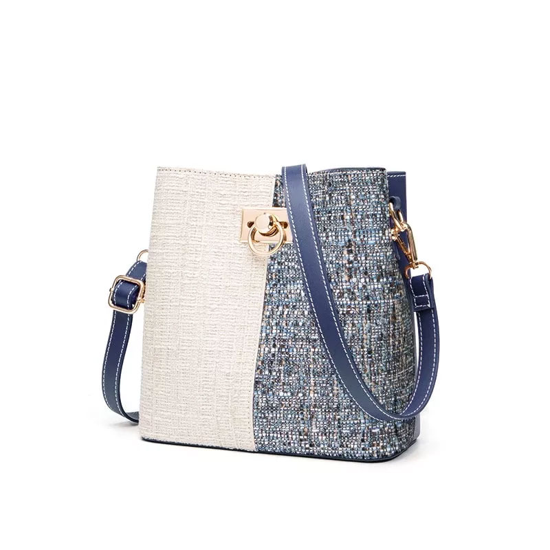 Panelled Women Bucket Bag
